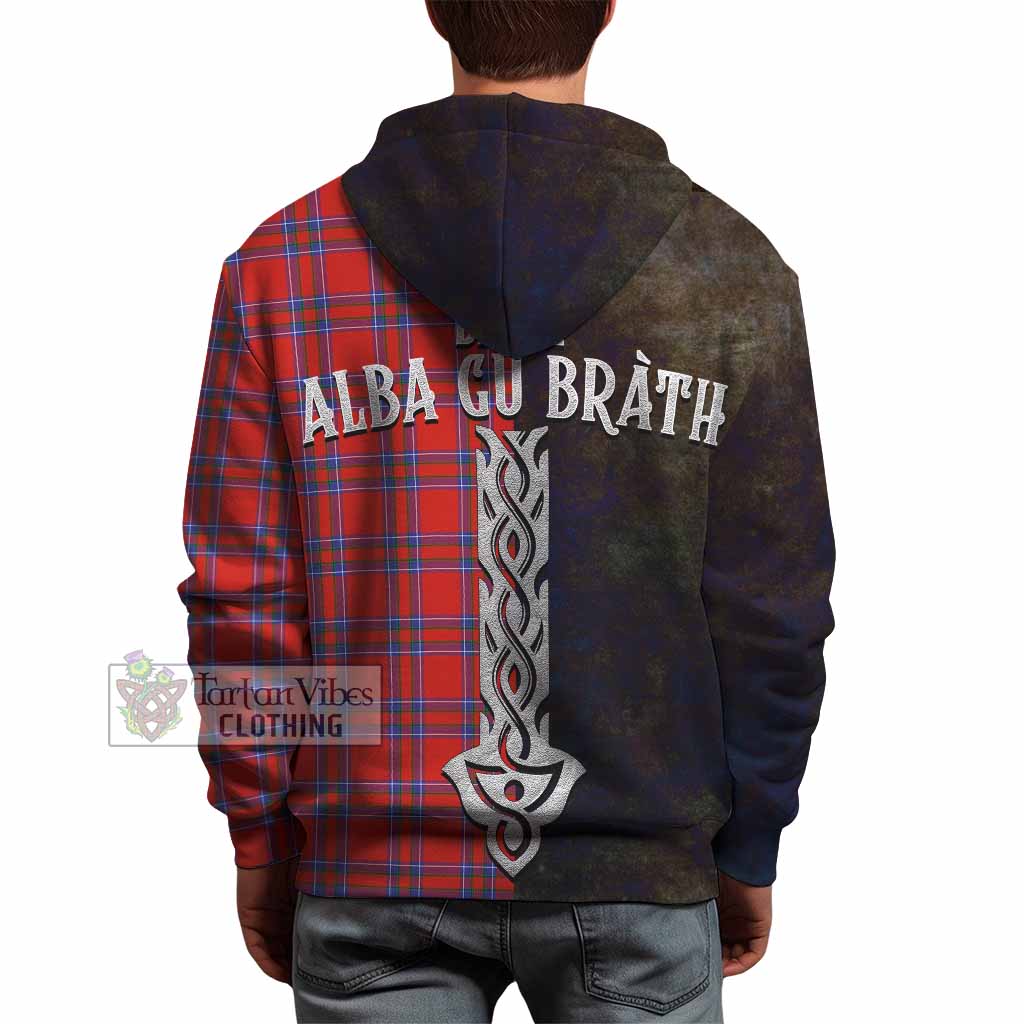 Tartan Vibes Clothing Rait Tartan Family Crest Hoodie Alba Gu Brath Be Brave Lion Ancient Style