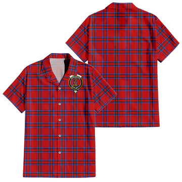 Rait Tartan Short Sleeve Button Down Shirt with Family Crest