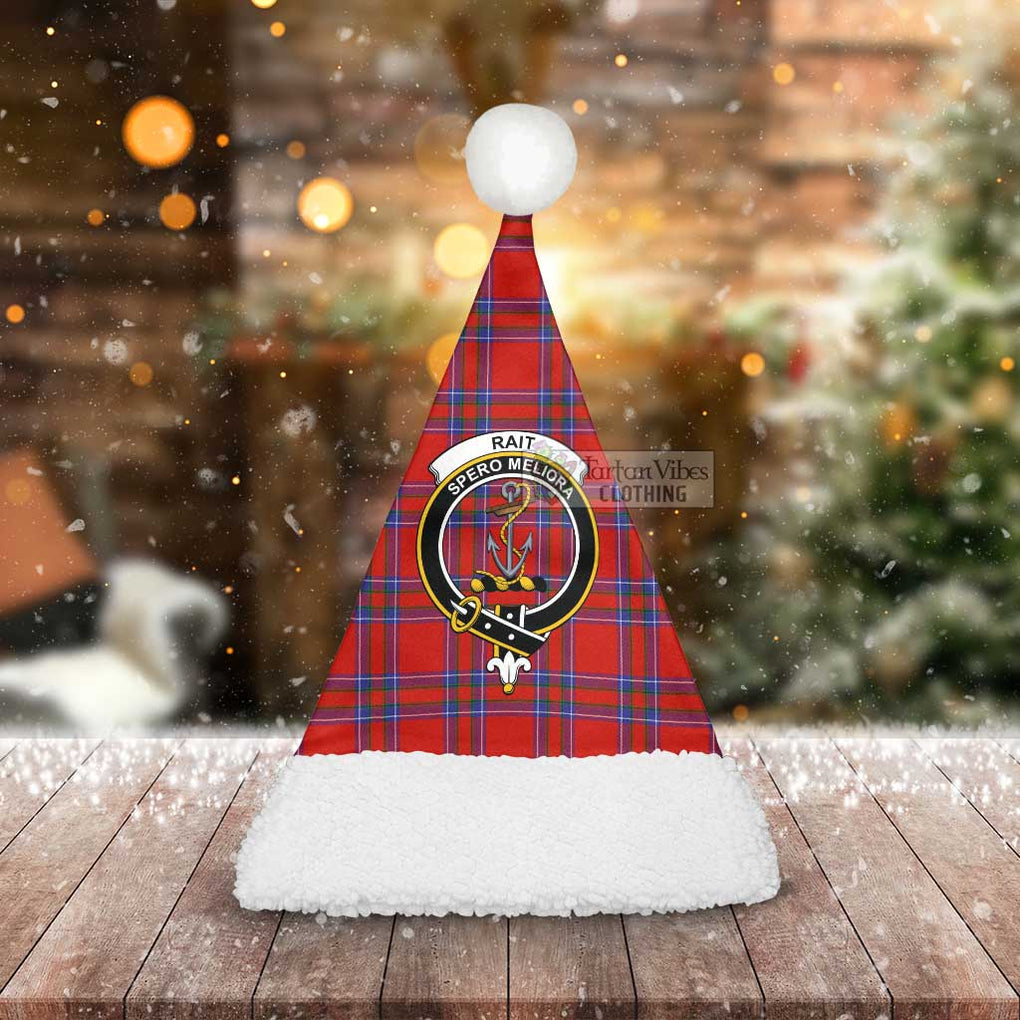 Tartan Vibes Clothing Rait Tartan Christmas Santa Hats with Family Crest