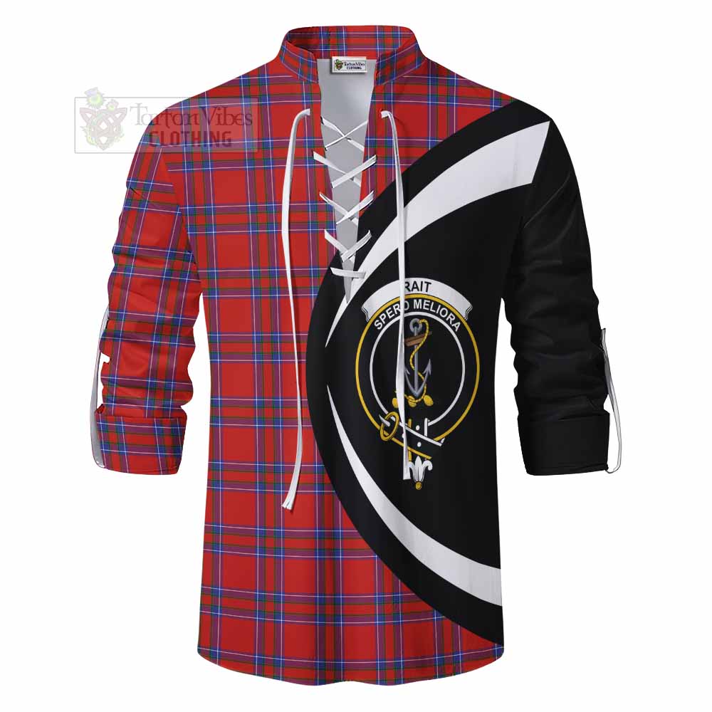 Tartan Vibes Clothing Rait Tartan Ghillie Kilt Shirt with Family Crest Circle Style