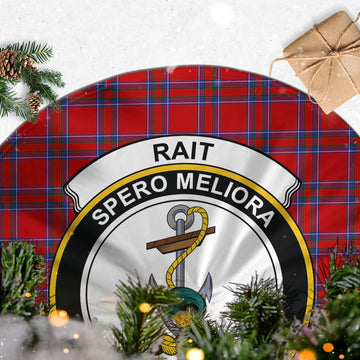 Rait Tartan Christmas Tree Skirt with Family Crest