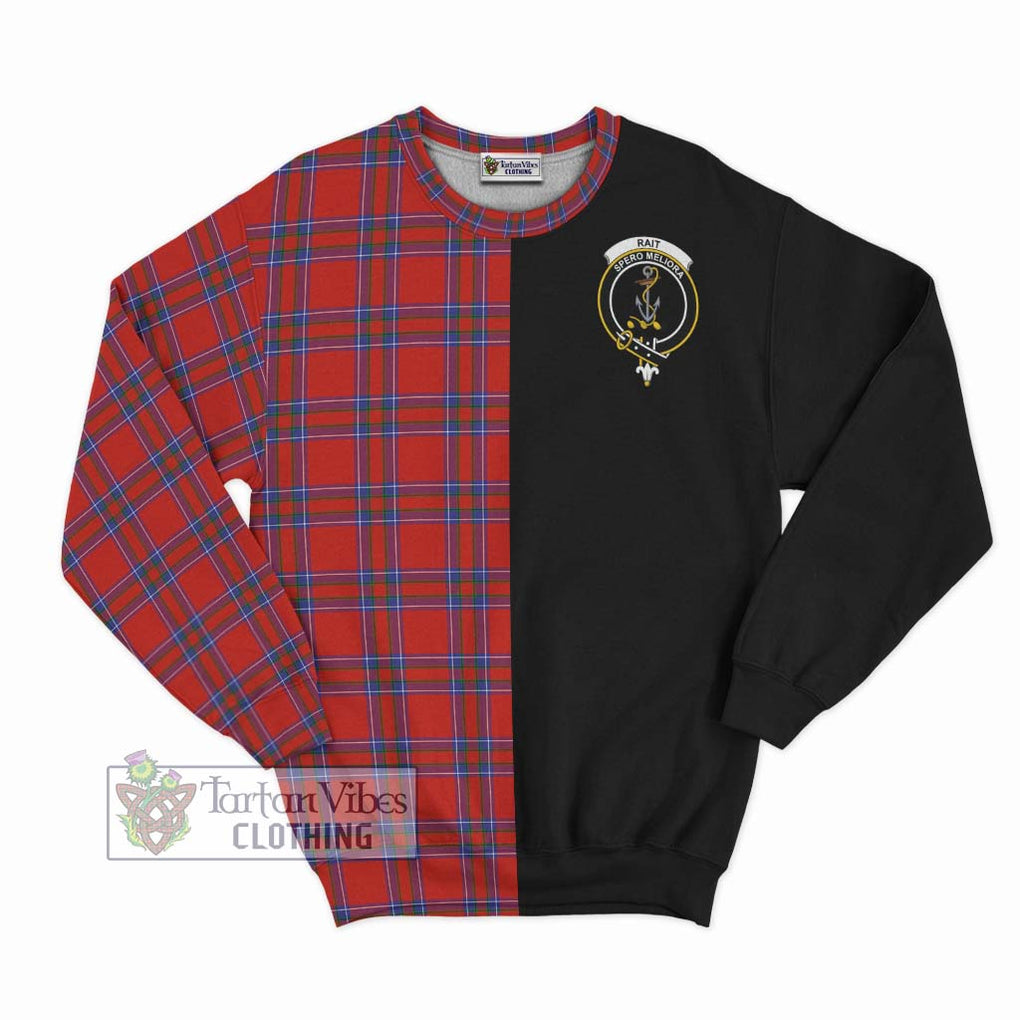 Rait Tartan Sweatshirt with Family Crest and Half Of Me Style - Tartanvibesclothing Shop