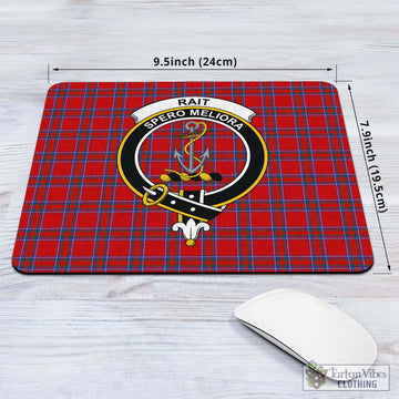 Tartan Vibes Clothing Rait Tartan Mouse Pad with Family Crest