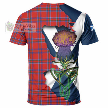 Tartan Vibes Clothing Rait Tartan Family Crest T-Shirt Scottish Thistle Celtic Inspired