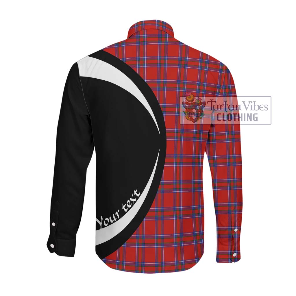 Rait Tartan Long Sleeve Button Up with Family Crest Circle Style Men's Shirt - Tartan Vibes Clothing