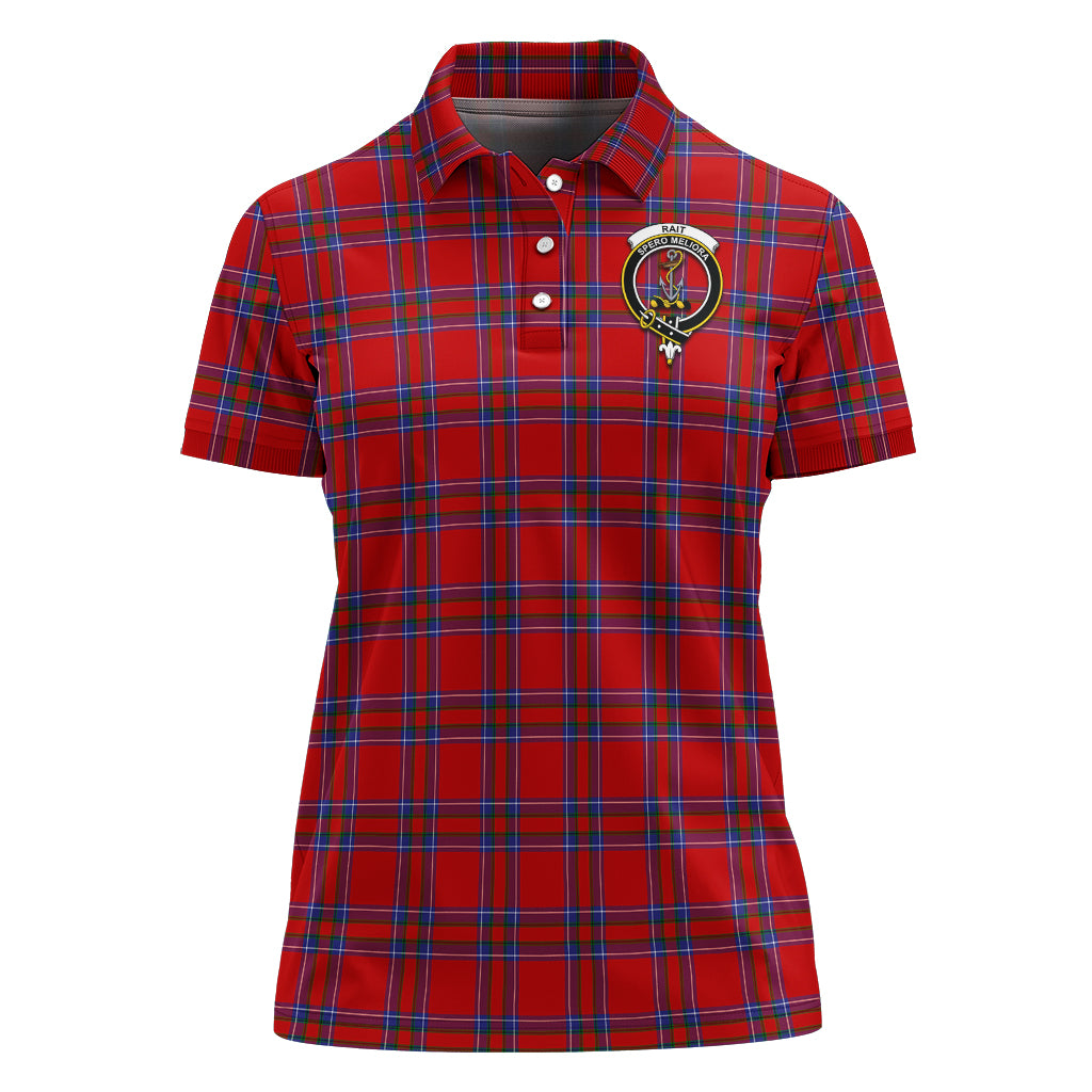 Rait Tartan Polo Shirt with Family Crest For Women - Tartan Vibes Clothing