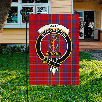 Rait Tartan Flag with Family Crest