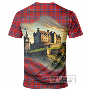 Tartan Vibes Clothing Rait Tartan Family Crest T-Shirt with Scottish Ancient Castle Stype