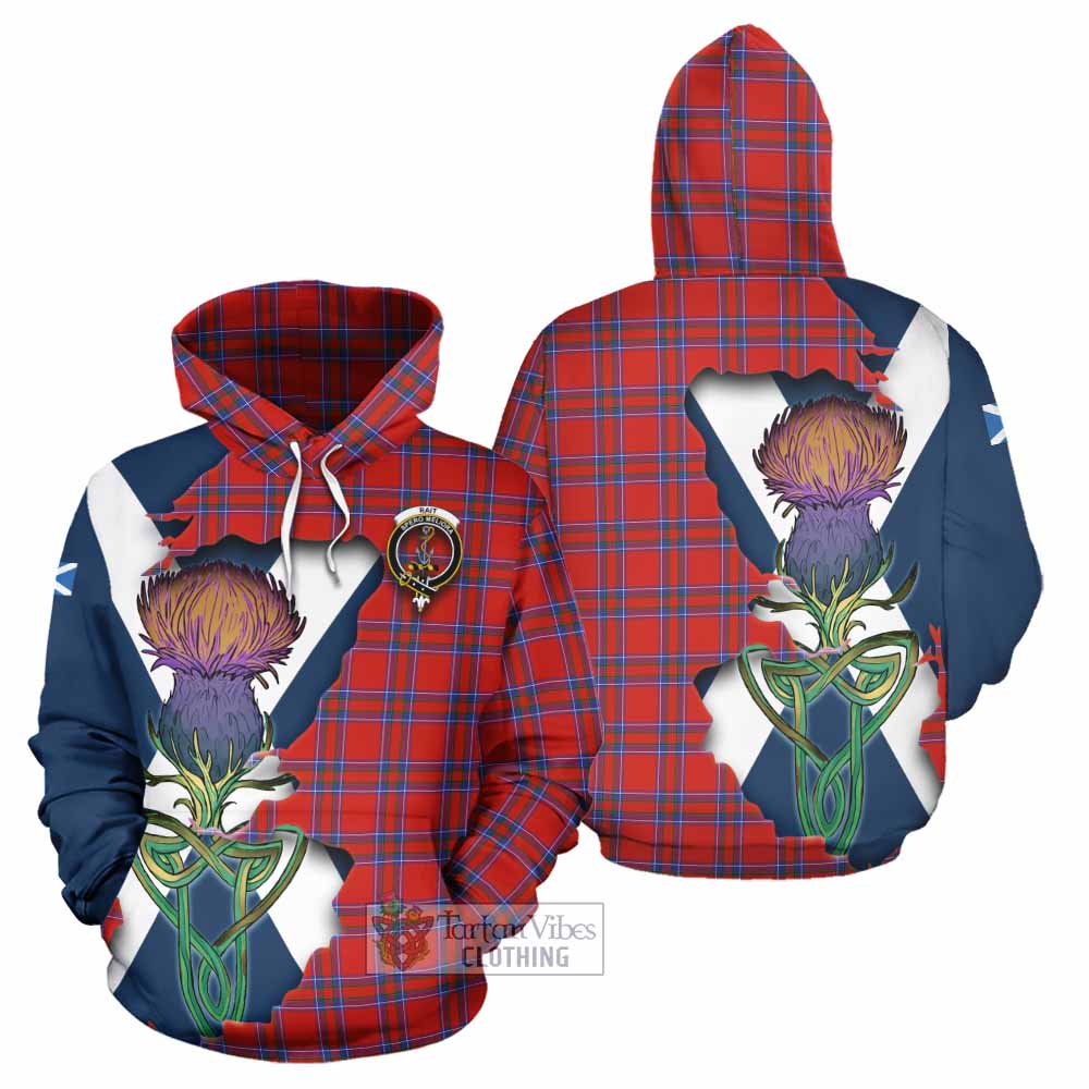 Tartan Vibes Clothing Rait Tartan Family Crest Hoodie Scottish Thistle Celtic Inspired