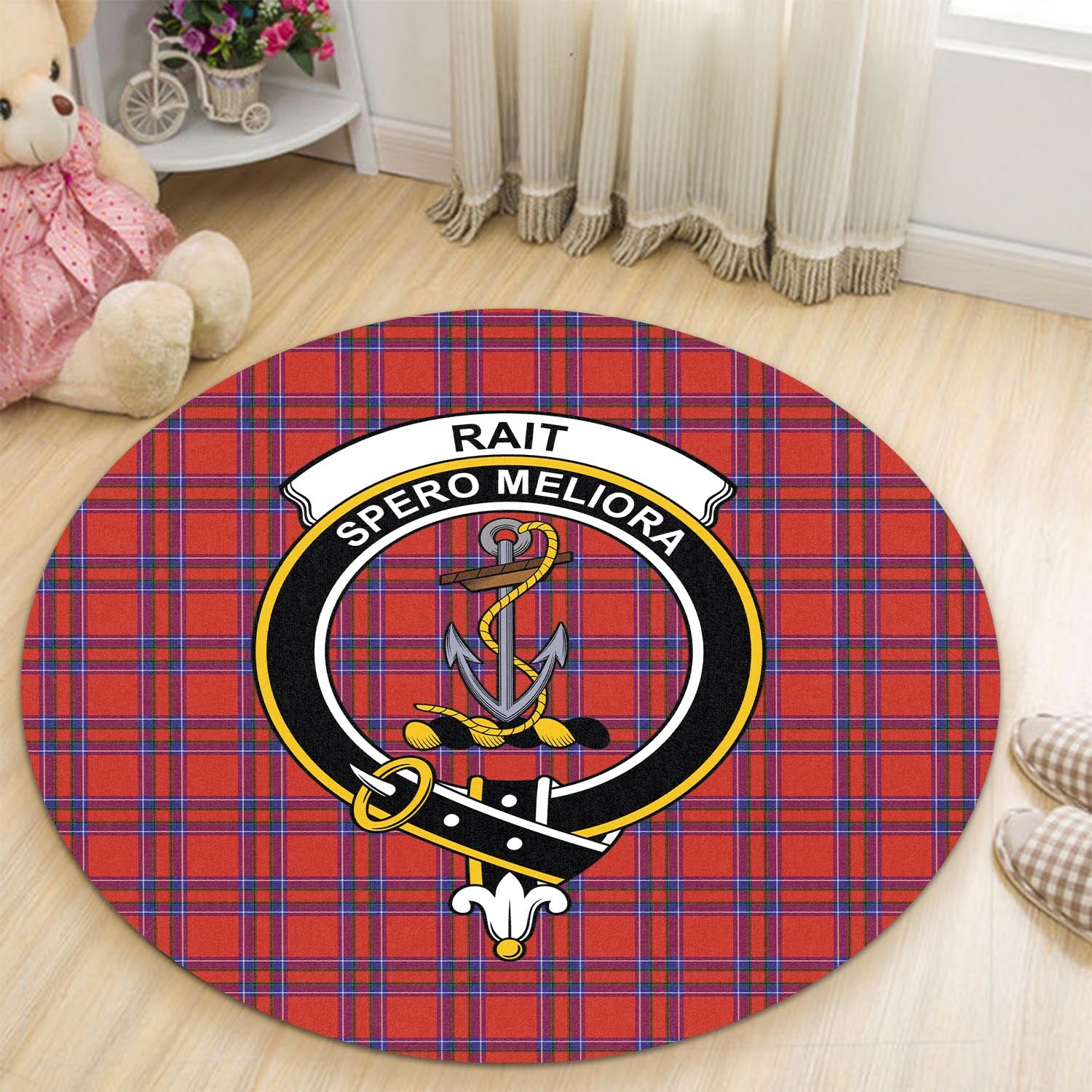 rait-tartan-round-rug-with-family-crest