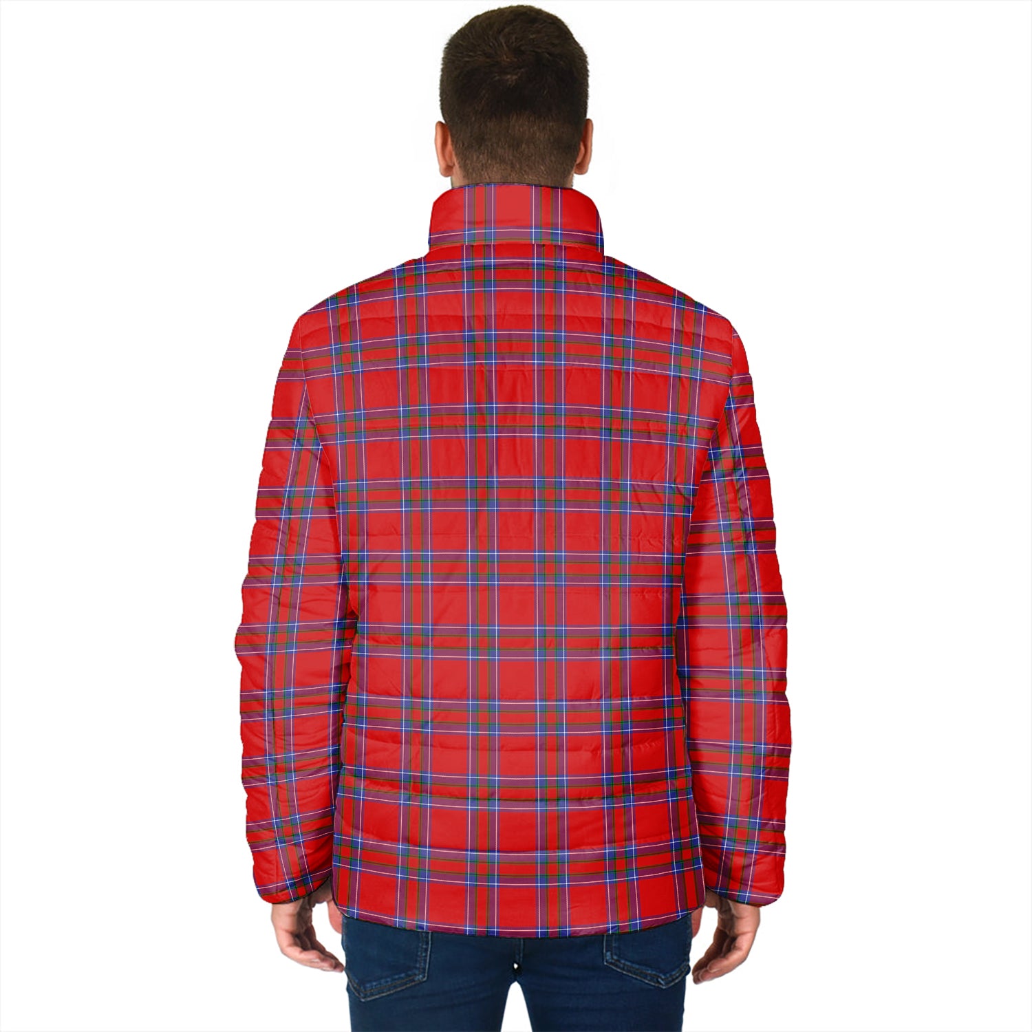 Rait Tartan Padded Jacket with Family Crest - Tartan Vibes Clothing
