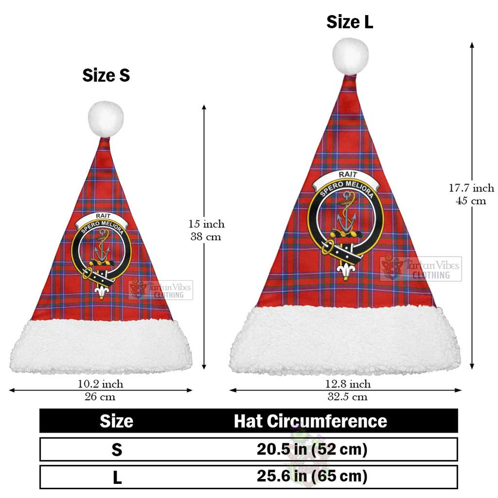 Tartan Vibes Clothing Rait Tartan Christmas Santa Hats with Family Crest
