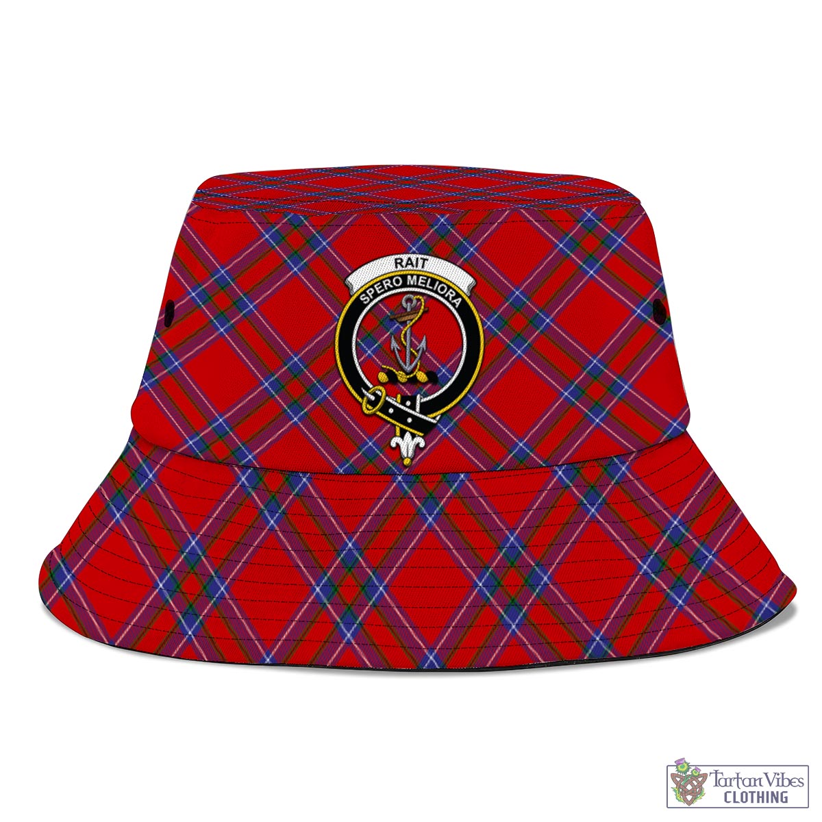 Tartan Vibes Clothing Rait Tartan Bucket Hat with Family Crest