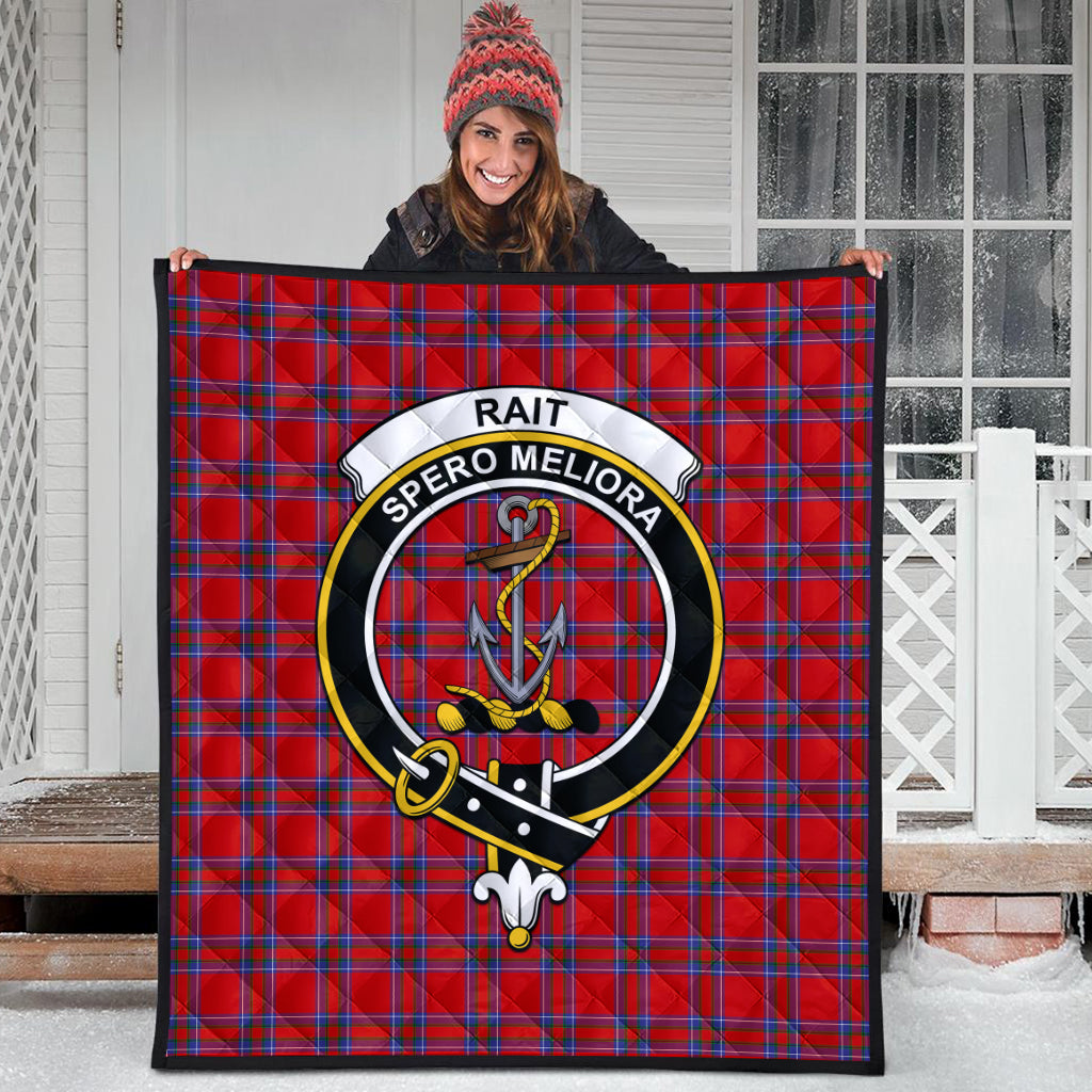 Rait Tartan Quilt with Family Crest