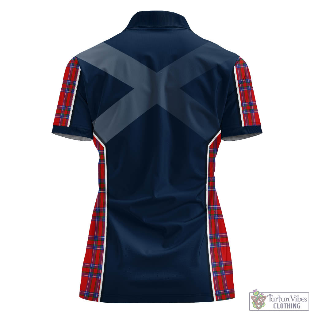 Tartan Vibes Clothing Rait Tartan Women's Polo Shirt with Family Crest and Scottish Thistle Vibes Sport Style
