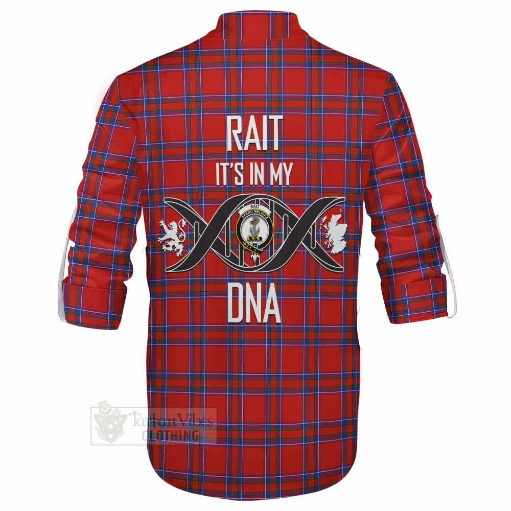 Tartan Vibes Clothing Rait Tartan Ghillie Kilt Shirt with Family Crest DNA In Me Style