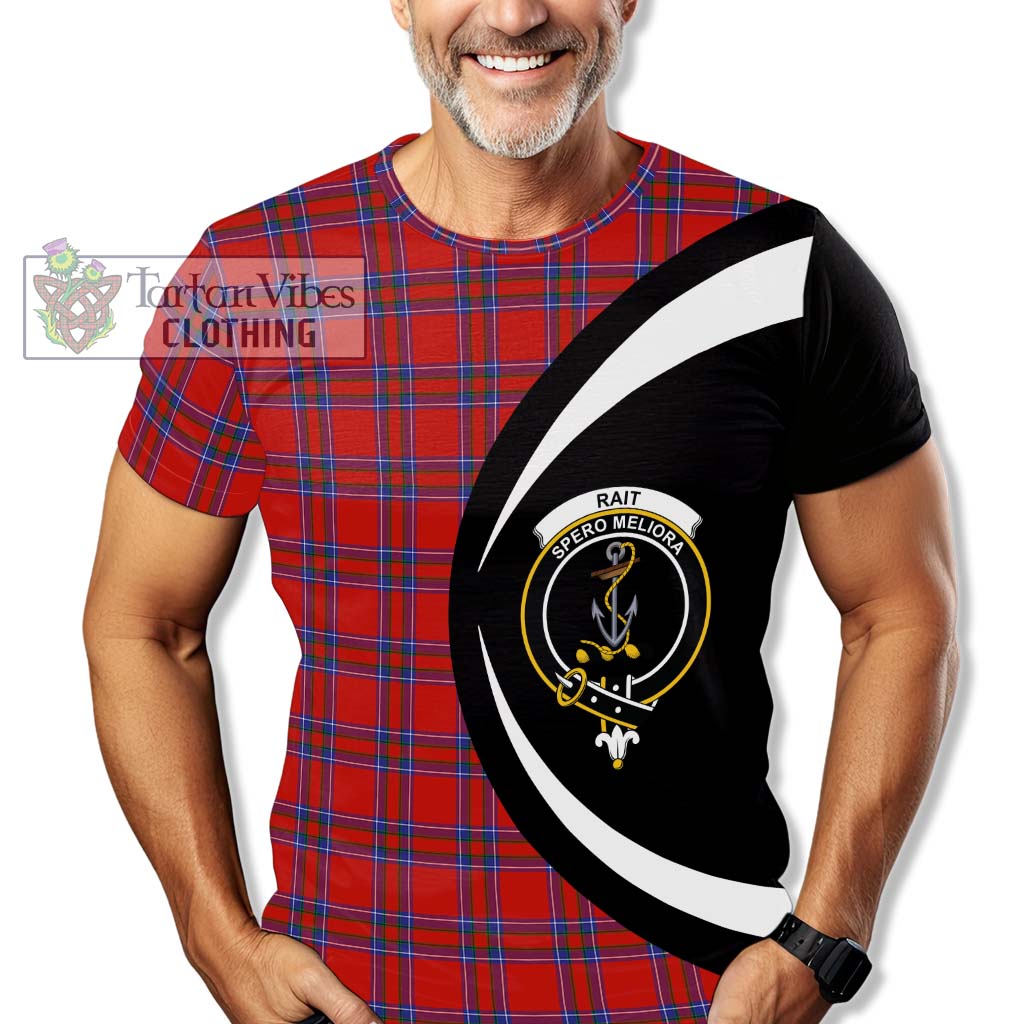 Tartan Vibes Clothing Rait Tartan T-Shirt with Family Crest Circle Style