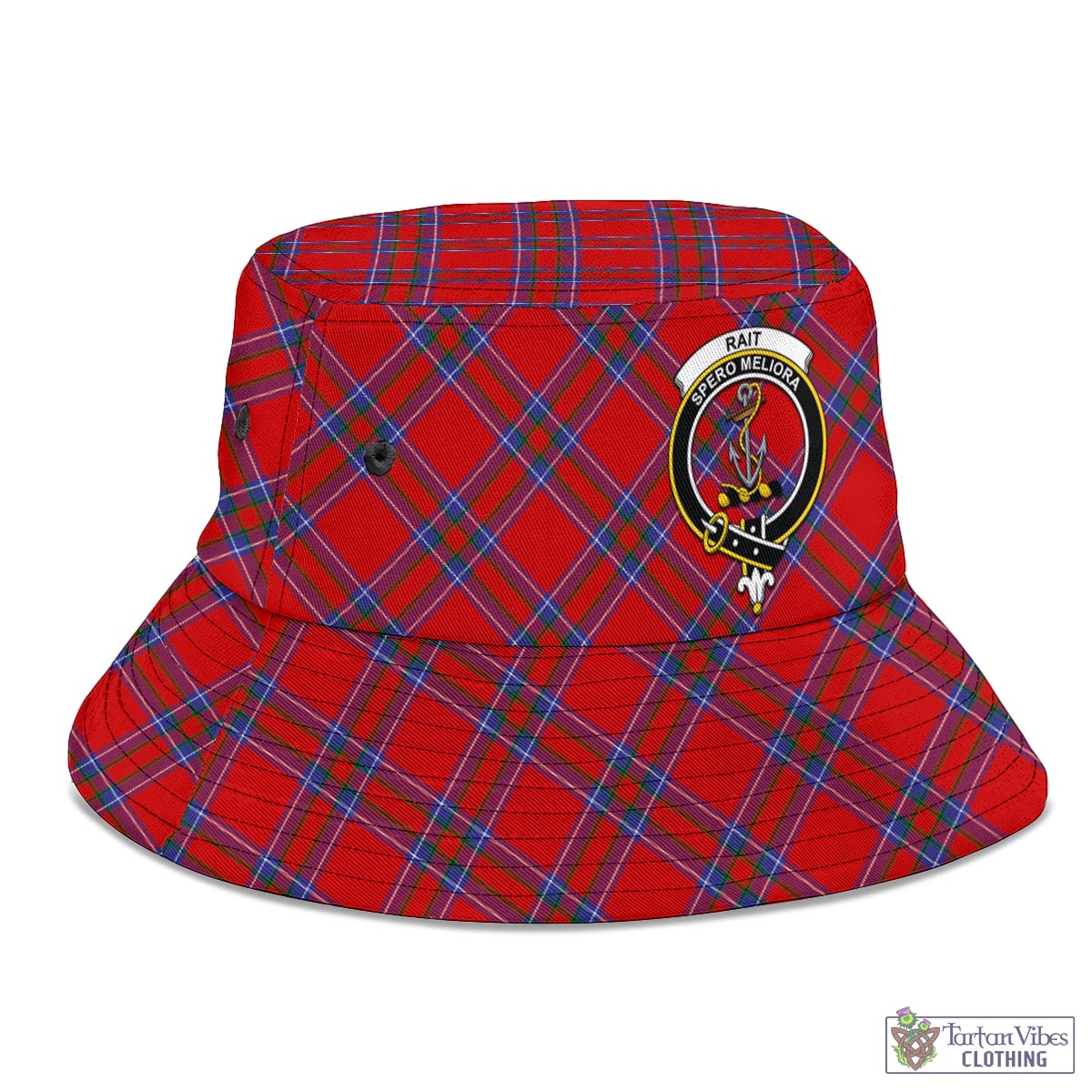 Tartan Vibes Clothing Rait Tartan Bucket Hat with Family Crest
