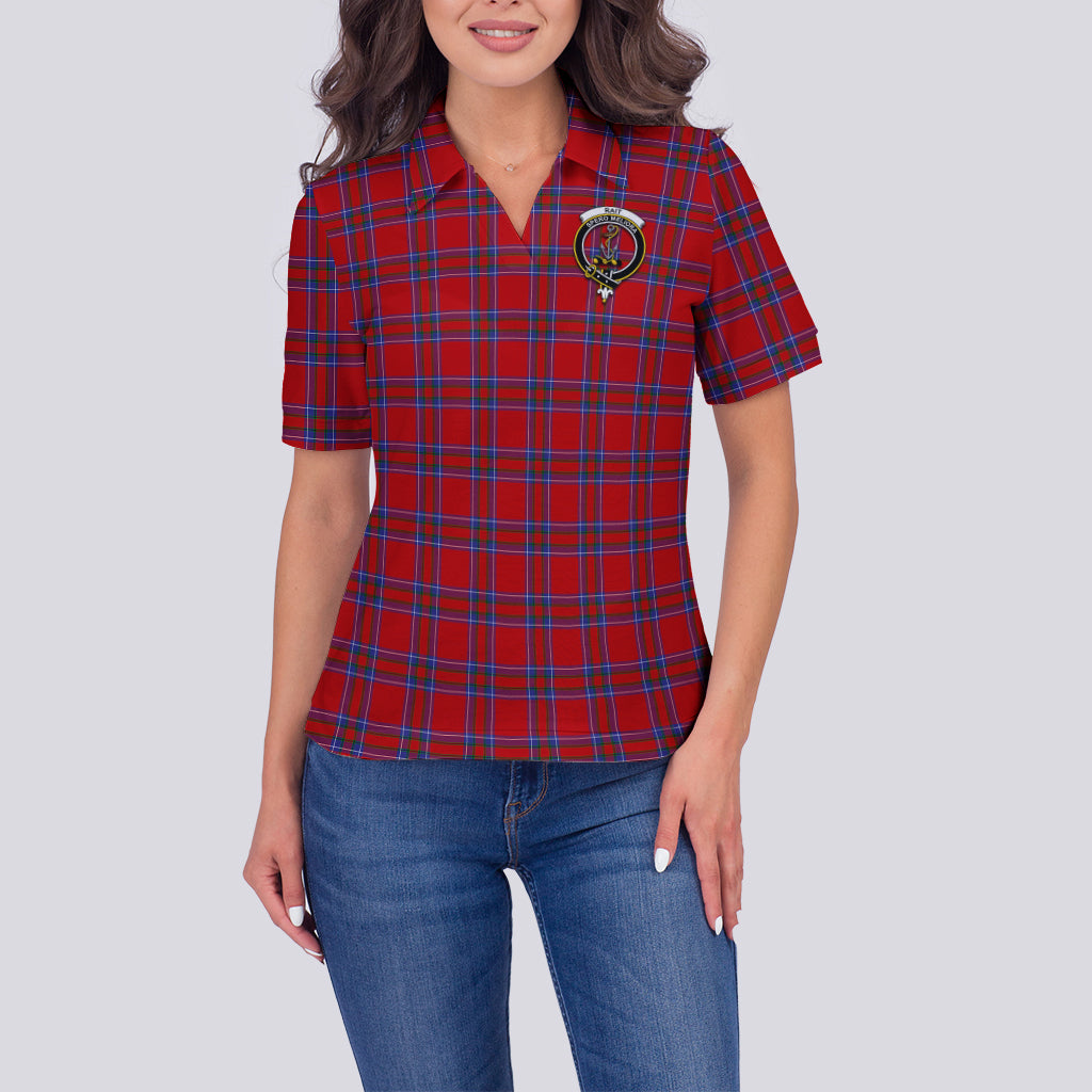 Rait Tartan Polo Shirt with Family Crest For Women - Tartan Vibes Clothing