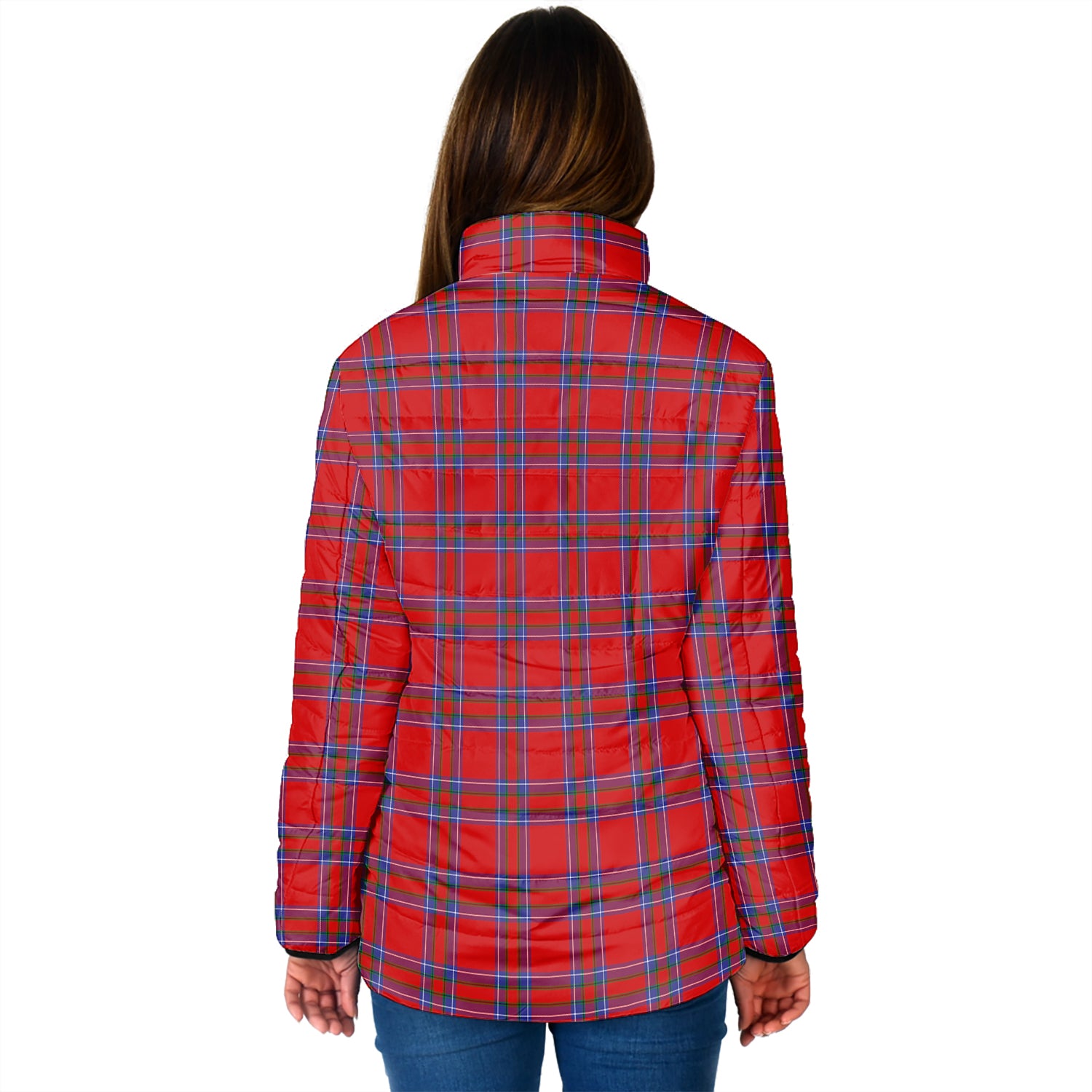 Rait Tartan Padded Jacket with Family Crest - Tartan Vibes Clothing