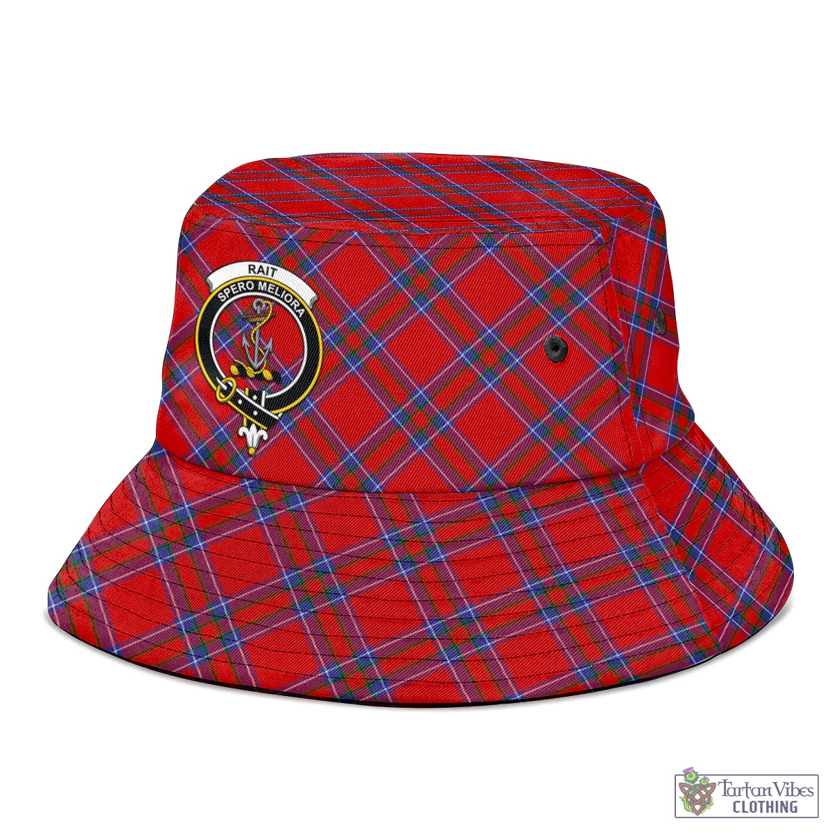Tartan Vibes Clothing Rait Tartan Bucket Hat with Family Crest