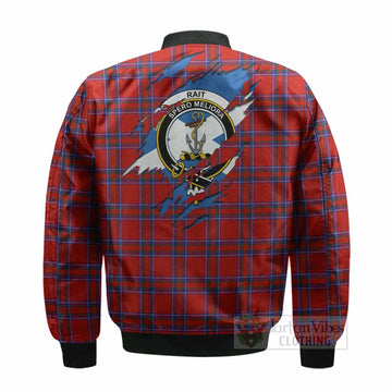 Rait Clan Crest In Me Tartan Bomber Jacket Scotland Flag Style