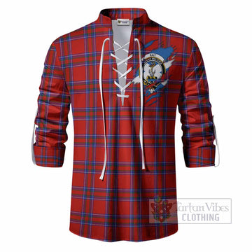 Rait Clan Crest In Me Tartan Ghillie Shirt Scotland Flag Style