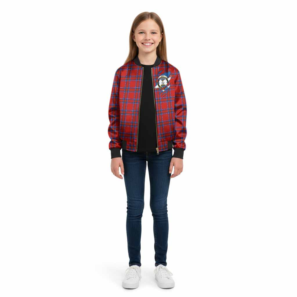 Rait Clan Crest In Me Tartan Kid Bomber Jacket Scotland Flag Style