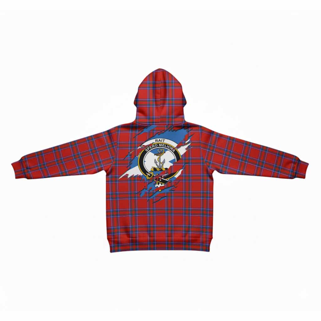 Rait Clan Crest In Me Tartan Kid Hoodie Scotland Flag Style