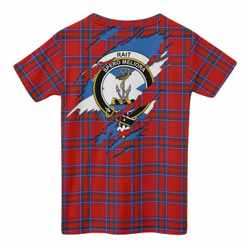 Rait Clan Crest In Me Tartan Kid T-shirt Scotland Flag Style