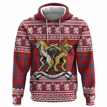 Rait Clan Tartan Crest Christmas Hoodie Coat of Arms Funny Style