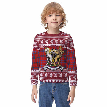 Rait Clan Tartan Crest Christmas Kid Ugly Sweatshirt Coat of Arms Funny Style