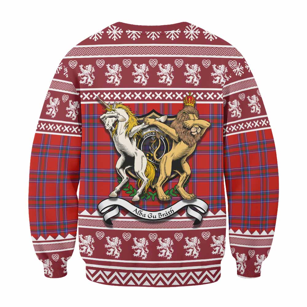Rait Clan Tartan Crest Christmas Sweatshirt Coat of Arms Funny Style - Tartan Vibes Clothing
