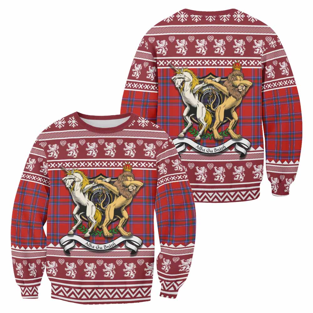Rait Clan Tartan Crest Christmas Sweatshirt Coat of Arms Funny Style - Tartan Vibes Clothing