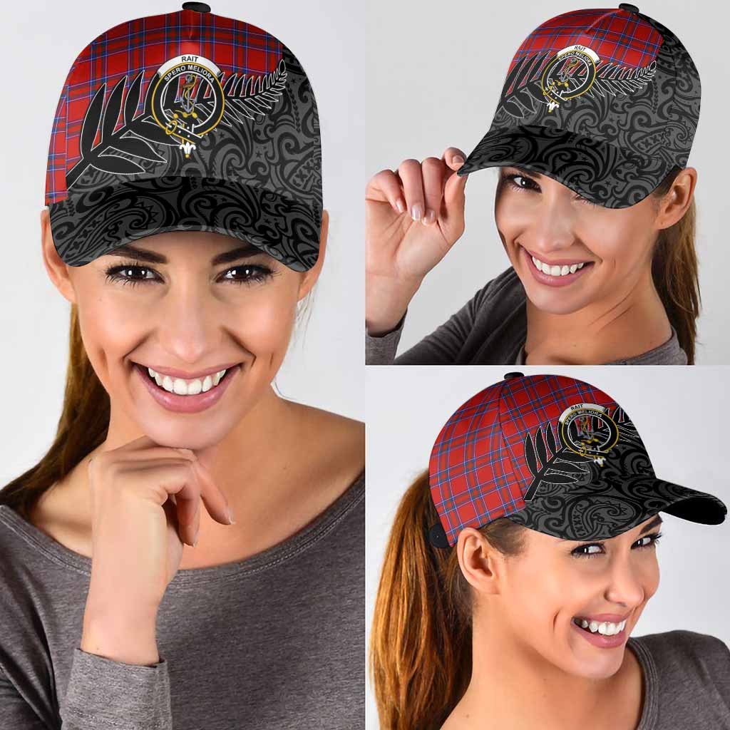 Rait Crest Tartan Classic Cap with New Zealand Silver Fern Half Style