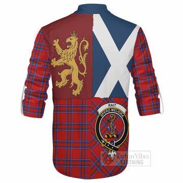 Rait Crest Tartan Ghillie Shirt with Lion Rampant Saltire Style