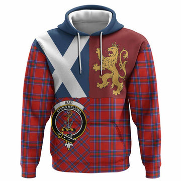 Rait Crest Tartan Hoodie with Lion Rampant Saltire Style
