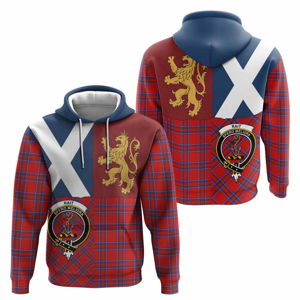Rait Crest Tartan Hoodie with Lion Rampant Saltire Style