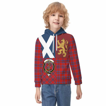 Rait Crest Tartan Kid Hoodie with Lion Rampant Saltire Style