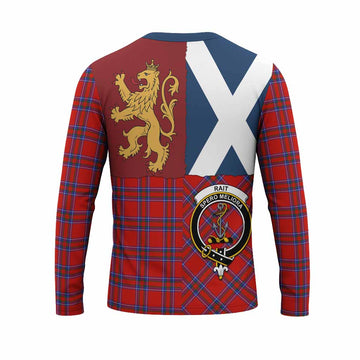 Rait Crest Tartan Long Sleeve T-Shirt with Lion Rampant Saltire Style