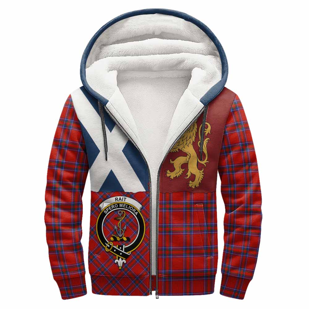 Rait Crest Tartan Sherpa Hoodie with Lion Rampant Saltire Style