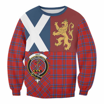 Rait Crest Tartan Sweatshirt with Lion Rampant Saltire Style