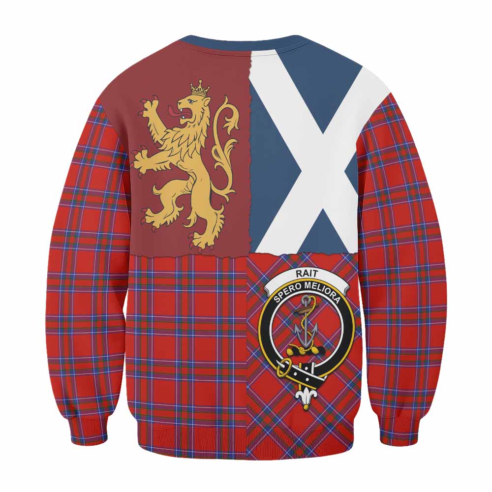 Rait Crest Tartan Sweatshirt with Lion Rampant Saltire Style