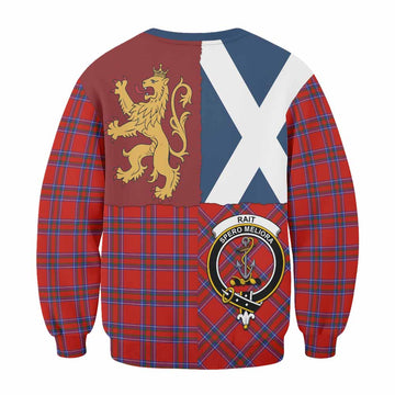 Rait Crest Tartan Sweatshirt with Lion Rampant Saltire Style
