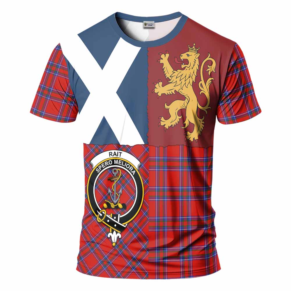 Rait Crest Tartan T-Shirt with Lion Rampant Saltire Style