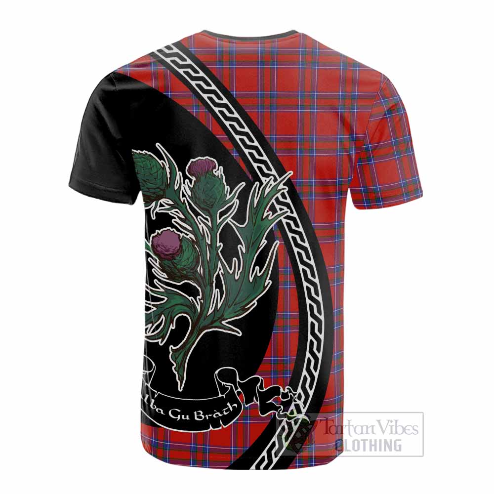 Rait Family Crest Tartan Cotton T-shirt Alba Thistle Inspired - Tartan Vibes Clothing