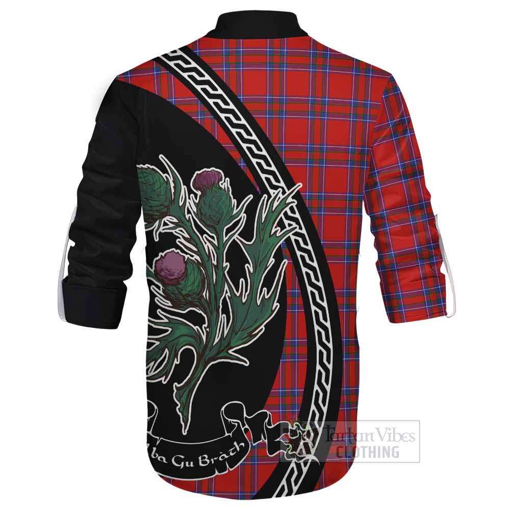 Rait Family Crest Tartan Ghillie Shirt Alba Thistle Inspired - Tartan Vibes Clothing