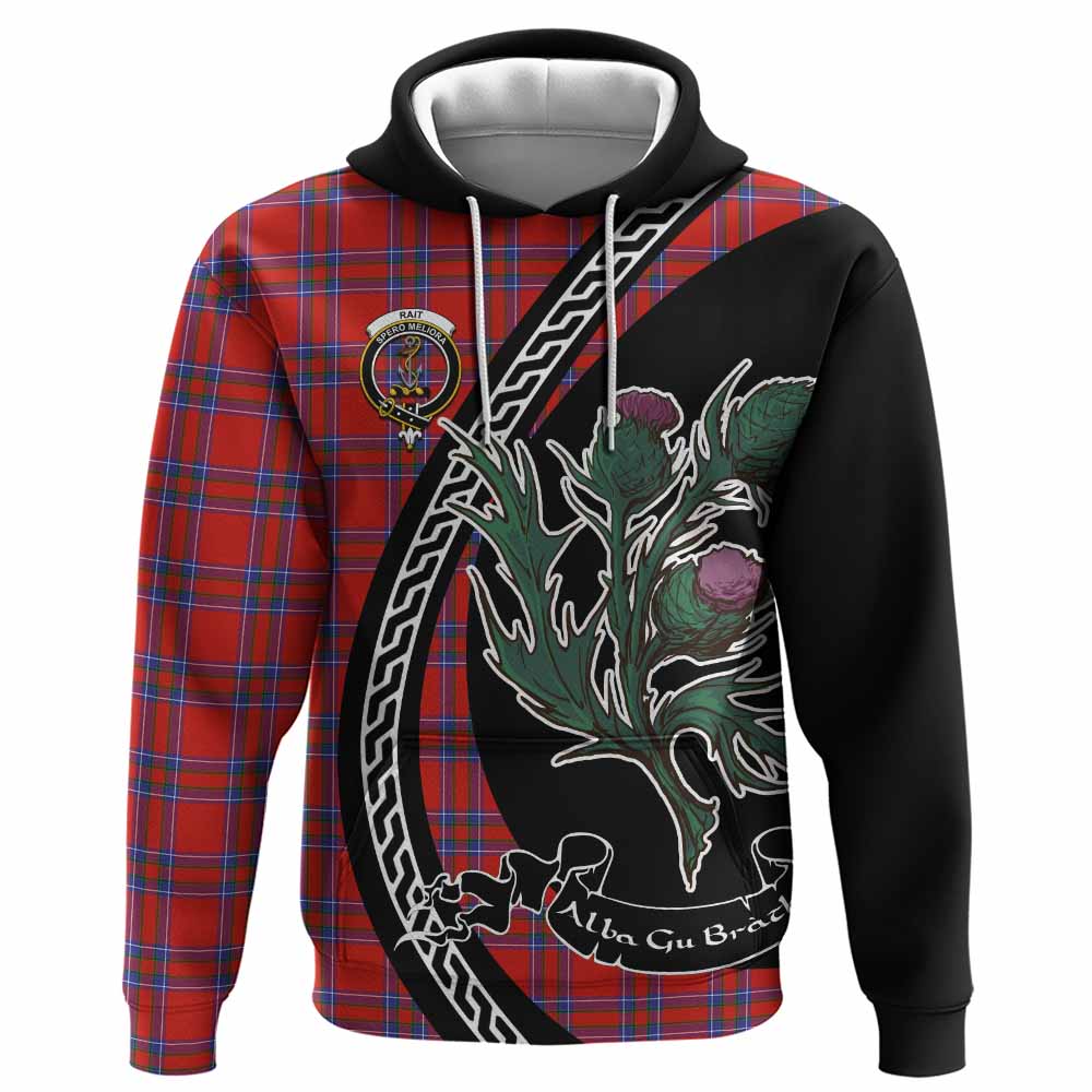 Rait Family Crest Tartan Hoodie Alba Thistle Inspired - Tartan Vibes Clothing