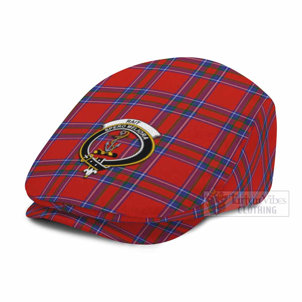 Rait Family Crest Tartan Jeff Cap, Tartan Flat Cap