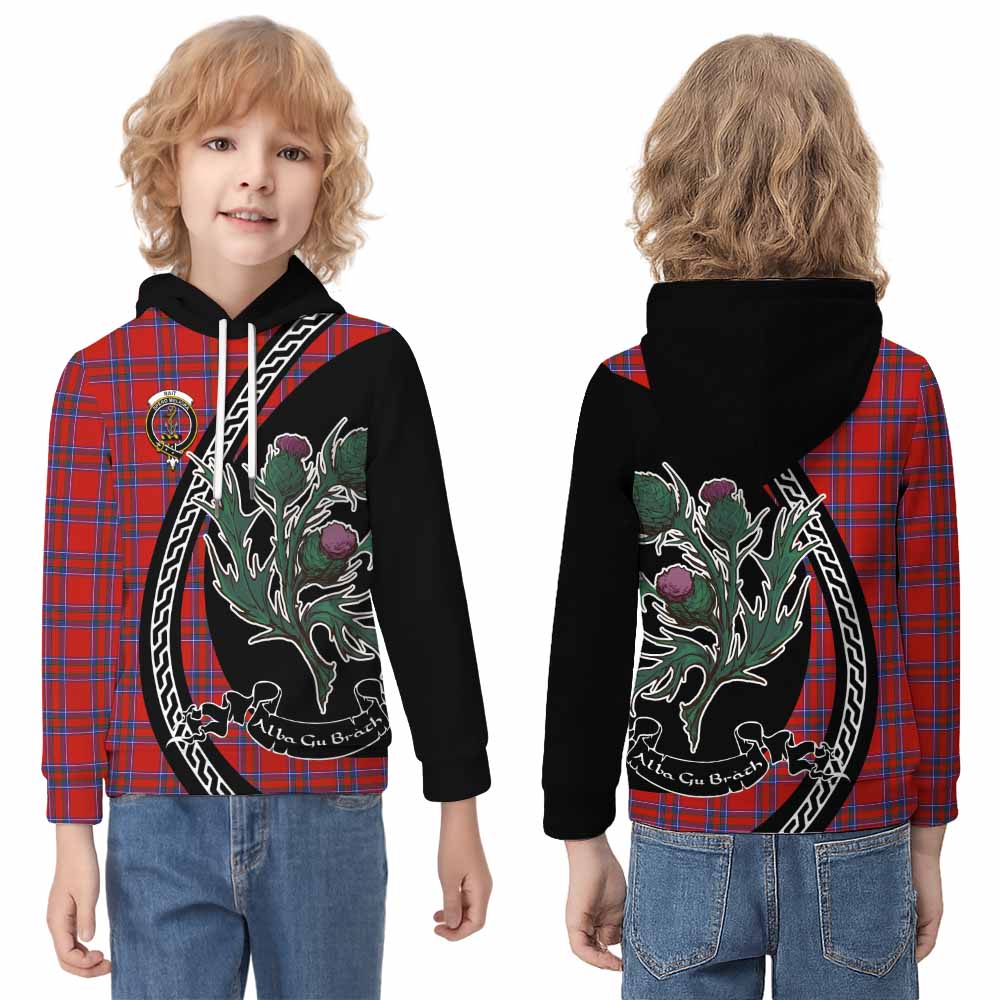 Rait Family Crest Tartan Kid Hoodie Alba Thistle Inspired - Tartan Vibes Clothing